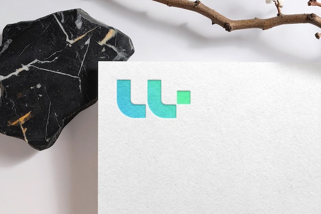 Wystern elegant logo mockup debossed effect v5