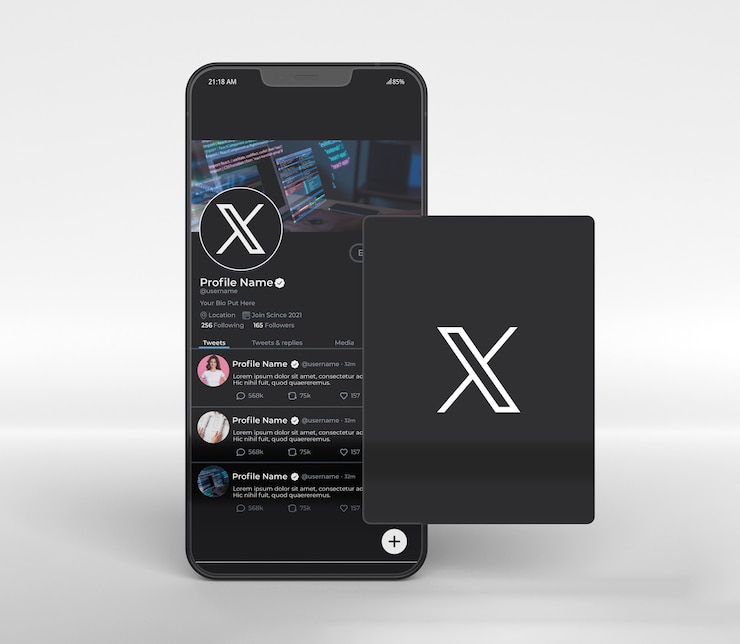 PSD x app su mockup di smartphone