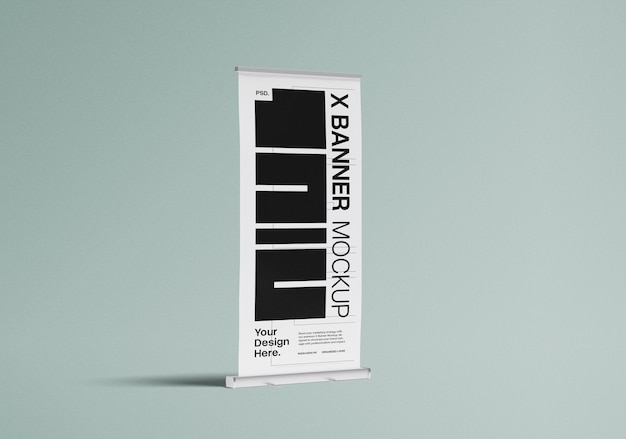 X Banner Mockup for Advertising and Display