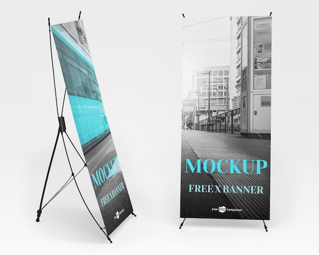 X-Banner Mockup for Advertising and Presentations