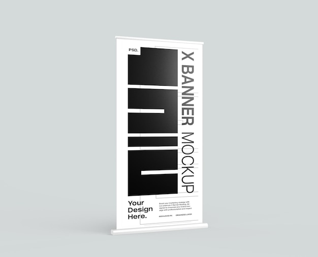 X Banner Mockup for Displaying Business Information