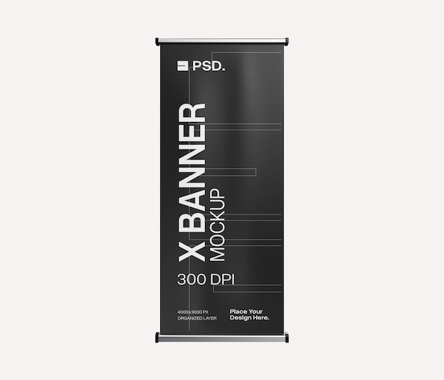 X Banner Mockup Promotional Display Template