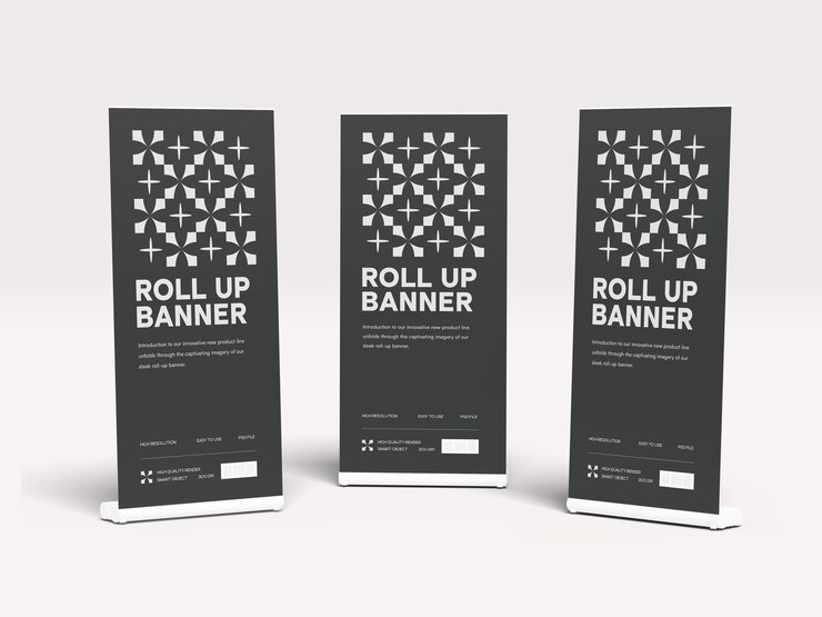 PSD x banner mockup para publicidad y presentación