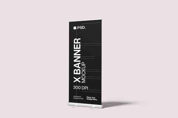X Banner Mockup Vertical Display for Promotions