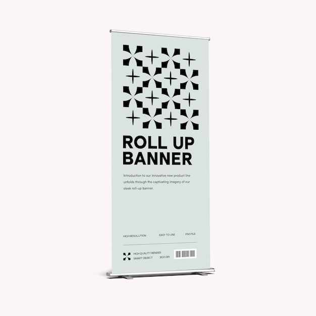 X Diseño de pancartas enrollables verticales para publicidad y promoción