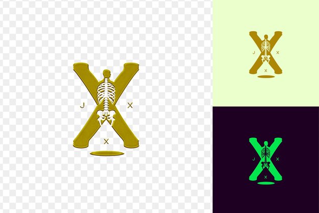 PSD x con letra de diseño de logotipo con gradiente con x en forma de identidad de marca concepto idea arte