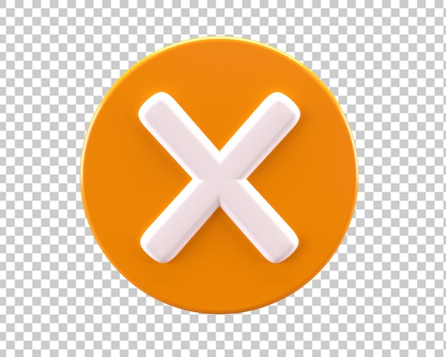 X logo letra icono 3d render