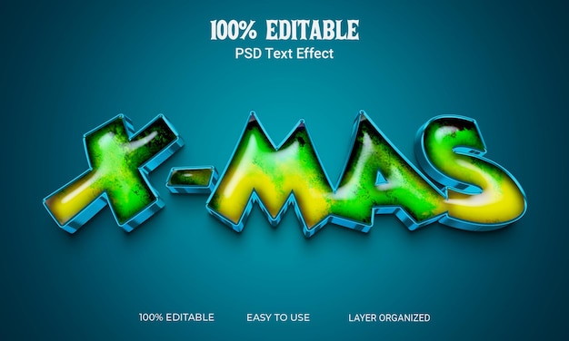 X-Mas 3D Text  Effect Style