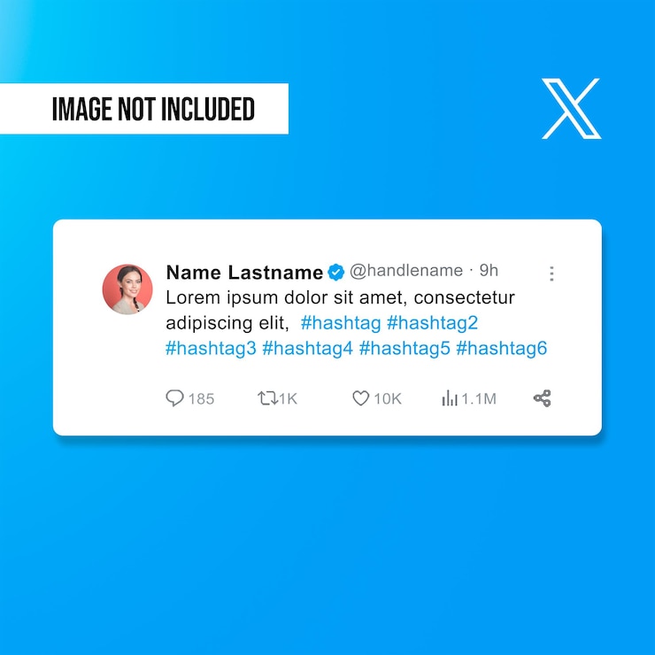 PSD x modelo de postagem do twitter totalmente editável