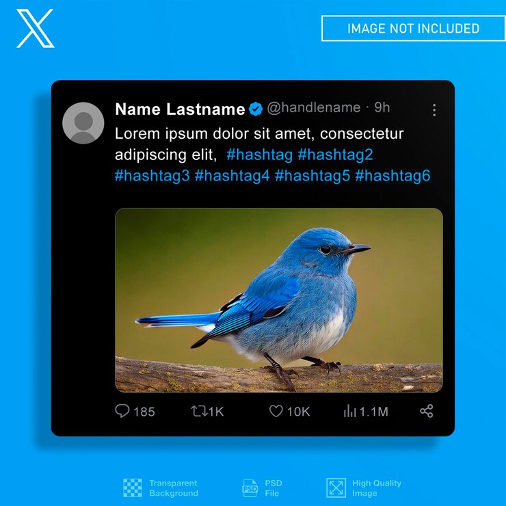 PSD x post horizontal con plantilla totalmente editable