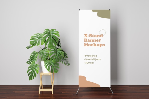 X-stand banner mockup