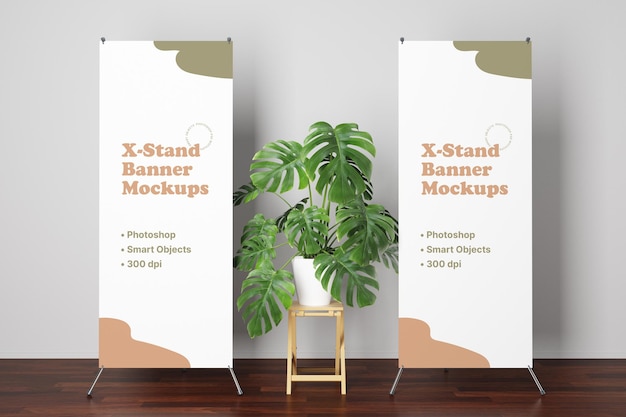 X-stand banner mockup