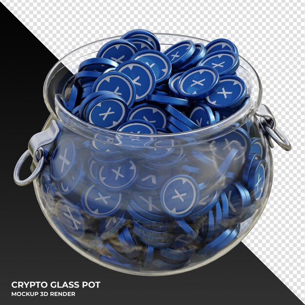 XDC Network XDC-Kryptomünze Klarglastopf