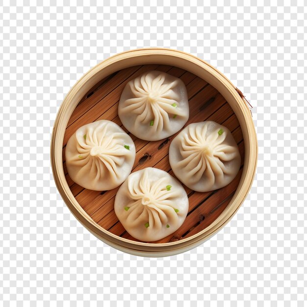 Xiao Long Bao aislado en un fondo transparente