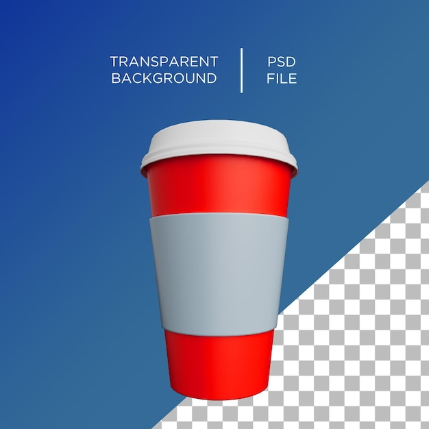 PSD xícara de café 3d