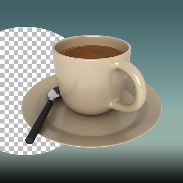 Xícara de café cinza para seus materiais de design