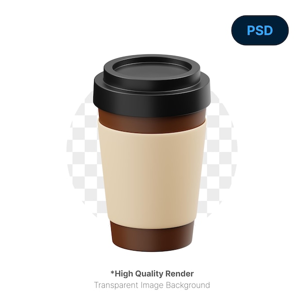 Xícara de Café Ícone 3D Premium PSD