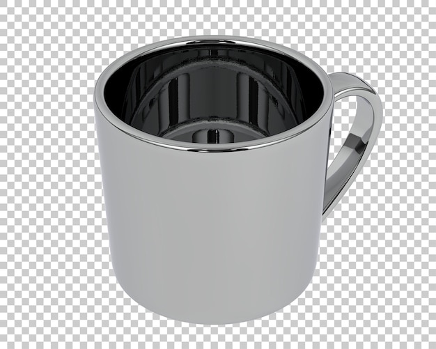 PSD xícara de café na ilustração de renderização 3d de fundo transparente