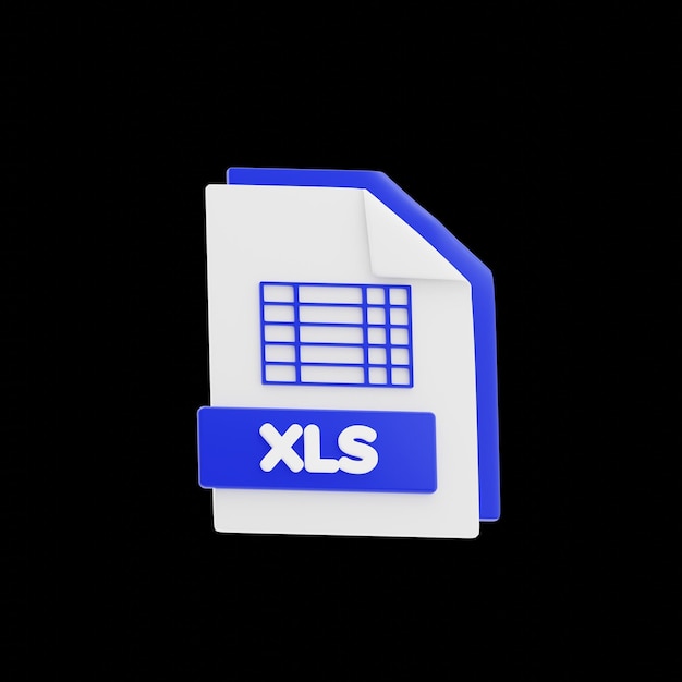XLS File 3D Icon