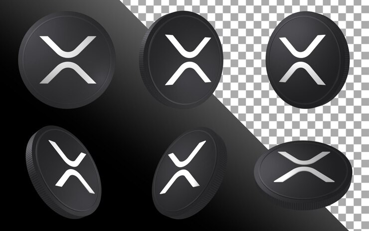 xrp riplle coin token criptomoeda ícone de logotipo 3d ilustração de renderização