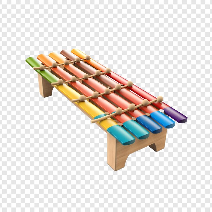 PSD xylophone isolé sur fond transparent