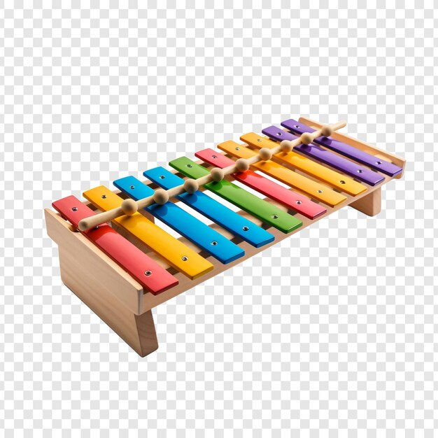 PSD xylophone isolé sur fond transparent