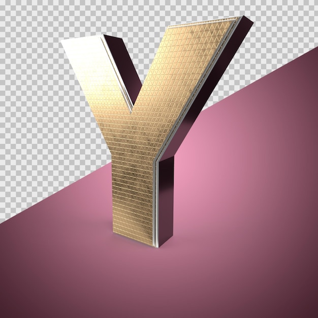 Y-alphabet 3d-rendering