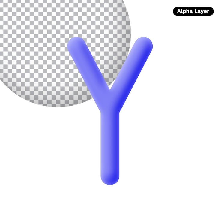 PSD y-buchstaben in 3d darstellen