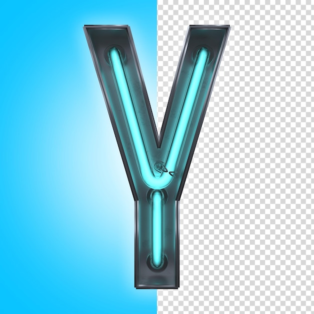 Y Néon Lettre 3D