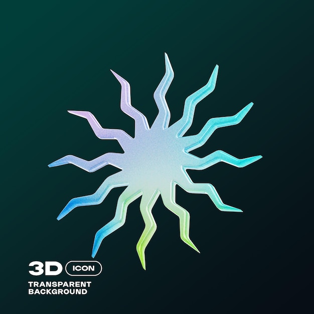 Y2K 3D Abstract Illustration PNG Template