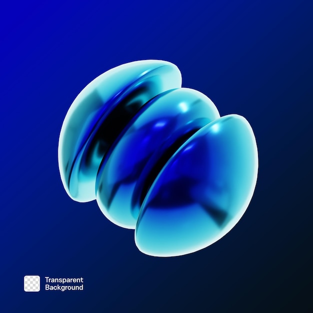 Y2K Abstract Geometric Shape 3D Icon PNG Template (Templata de la forma geométrica abstracta en 3D del año 2000)