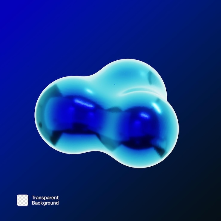 PSD y2k abstract geometric shape 3d icon png template (templata de la forma geométrica abstracta en 3d del año 2000)