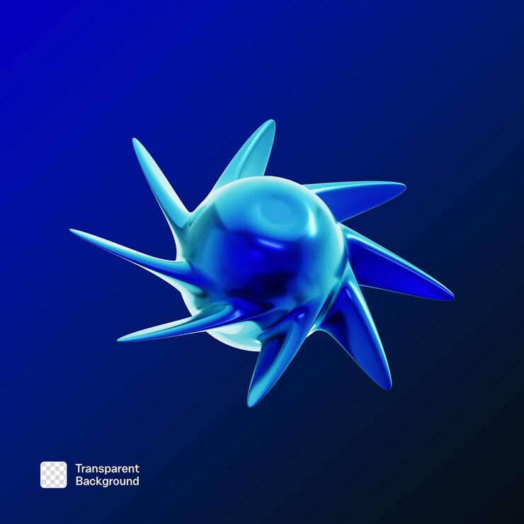 PSD y2k abstract geometric shape 3d icon png template (templata de la forma geométrica abstracta en 3d del año 2000)