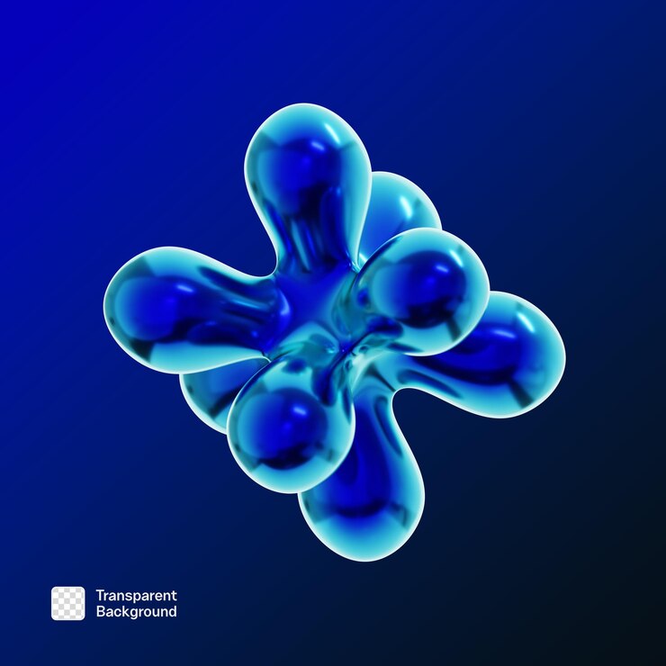 PSD y2k abstract geometric shape 3d icon png template (templata de la forma geométrica abstracta en 3d del año 2000)