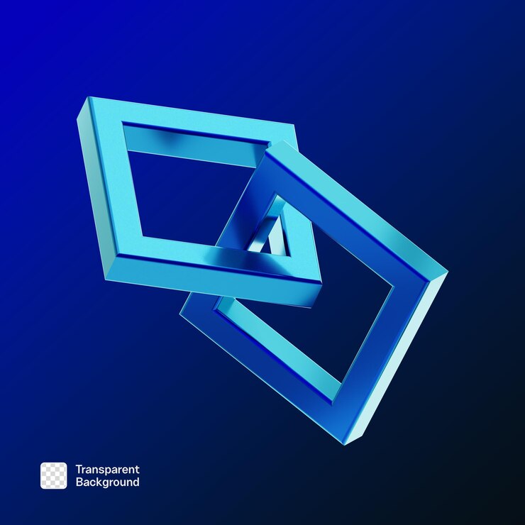 PSD y2k abstract geometric shape 3d icon png template (templata de la forma geométrica abstracta en 3d del año 2000)