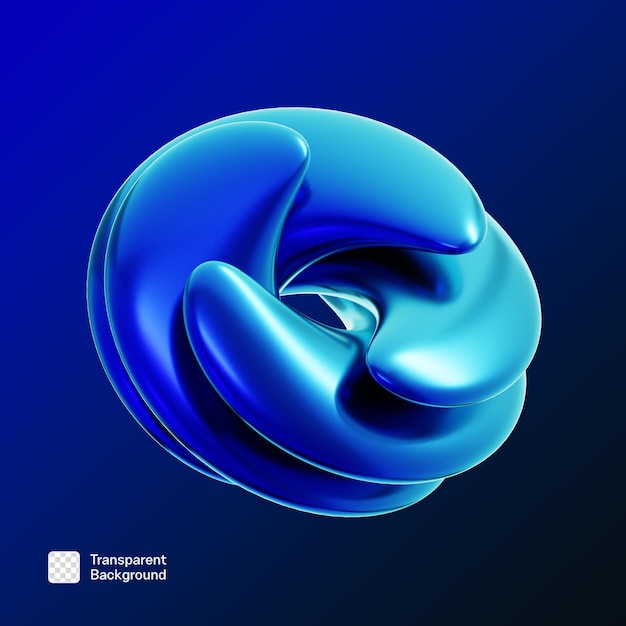 Y2K Abstract Geometric Shape 3D Icon PNG Template (Templata de la forma geométrica abstracta en 3D del año 2000)