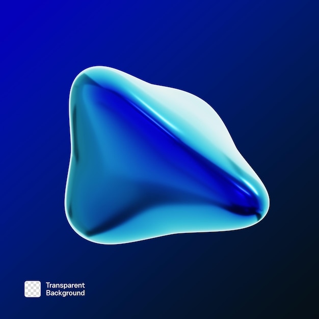 Y2K Abstract Geometric Shape 3D Icon PNG Template (Templata de la forma geométrica abstracta en 3D del año 2000)
