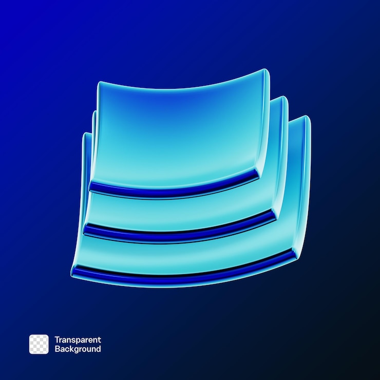 PSD y2k abstract geometric shape 3d icon png template (templata de la forma geométrica abstracta en 3d del año 2000)