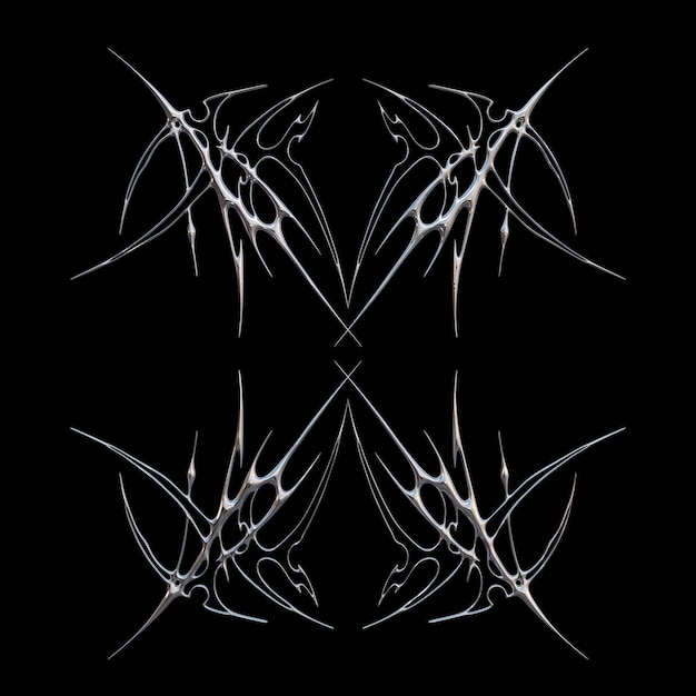 Y2K-Chrome-Cybersigilismus-Designelement
