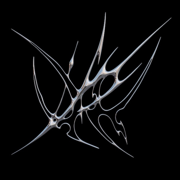 Y2K-Chrome-Cybersigilismus-Designelement