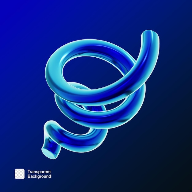 Y2K-Geometrische Form 3D-Ikonen PNG-Vorlage