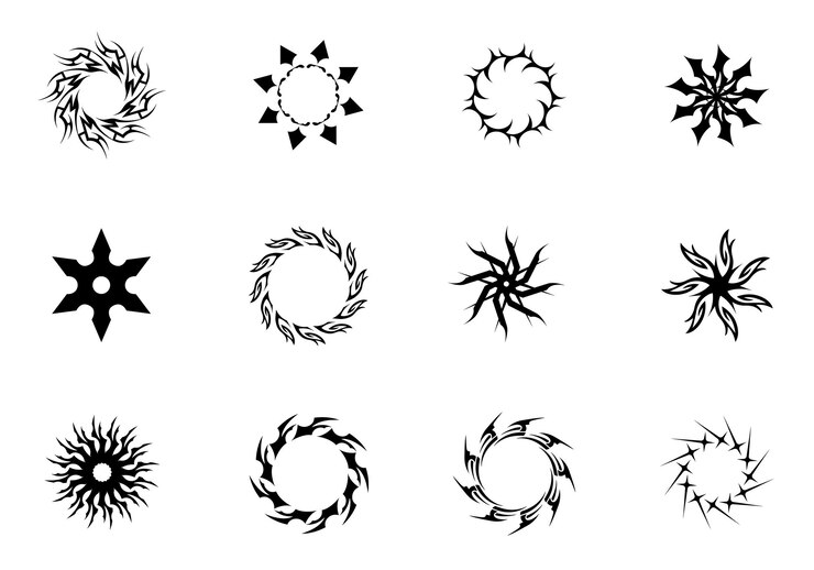 PSD y2k streetwear icon shapes