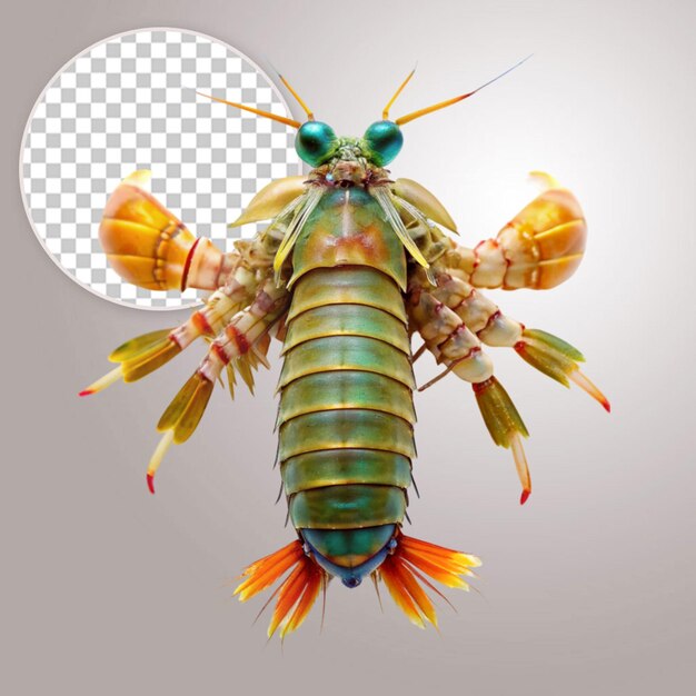 Yabby aislado en un fondo transparente