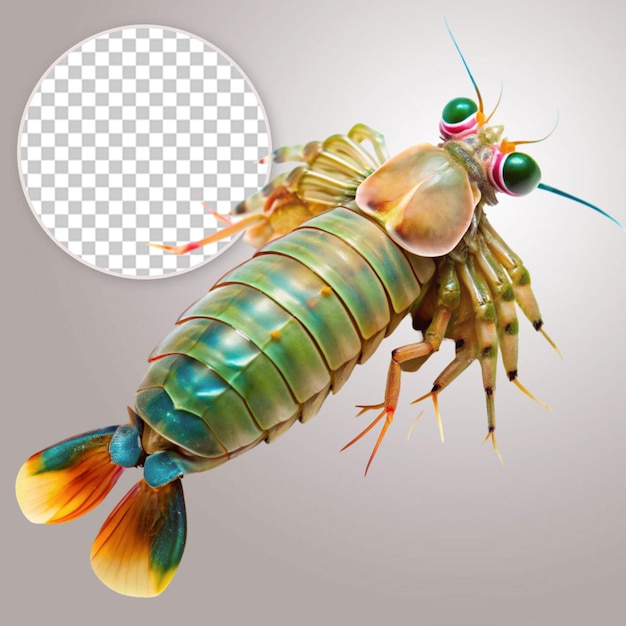 PSD yabby isolé sur un fond transparent