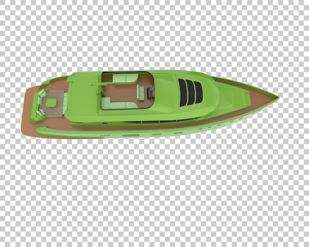 Yacht de luxe sur fond transparent illustration de rendu 3d