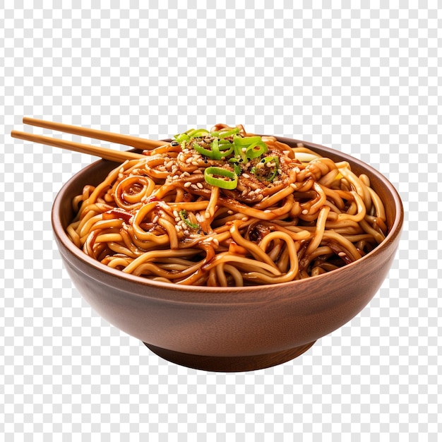 PSD yaki soba aislado en un fondo transparente