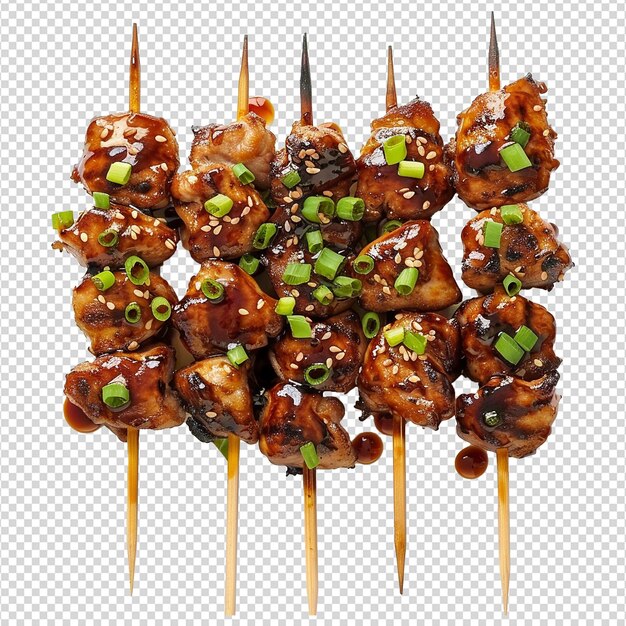 PSD yakitori aislado en un fondo transparente png