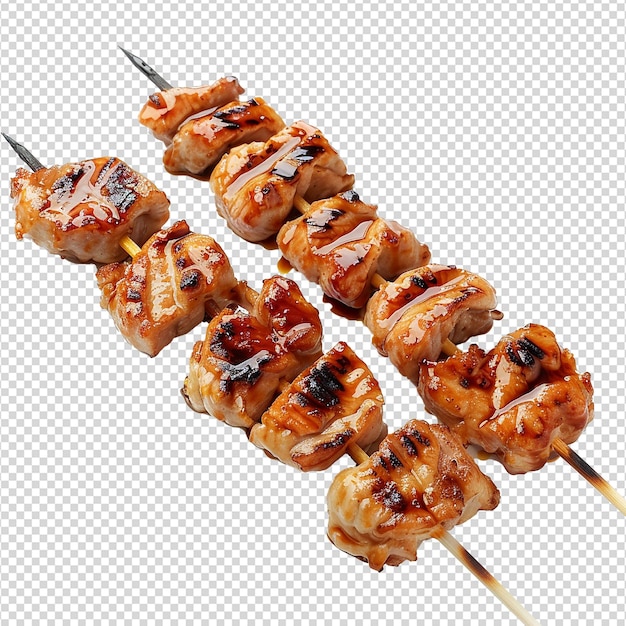 PSD yakitori aislado en un fondo transparente png