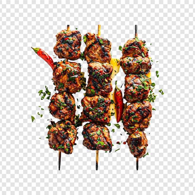 PSD yakitori aislado en un fondo transparente