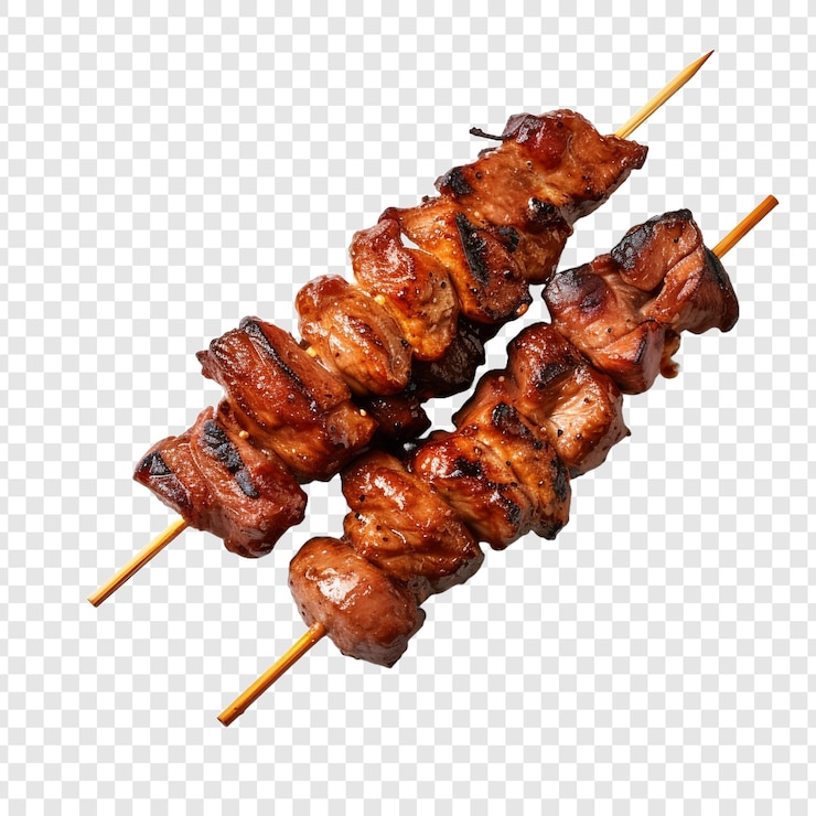 PSD yakitori isolado em fundo transparente